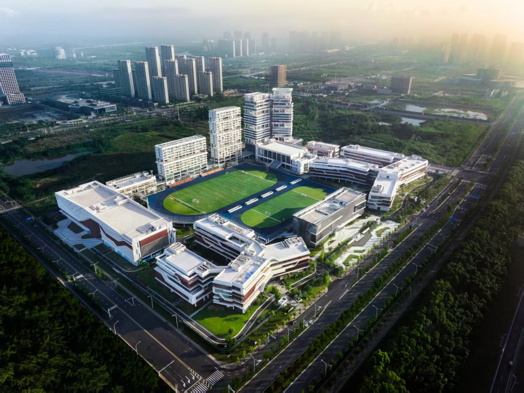 Overhead view of GGU China Center in Wuhan